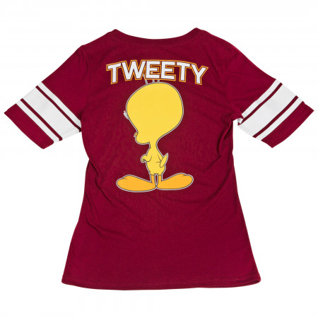 Looney Tunes Tweety Bird Front and Back Print Women's T-Shirt